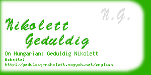 nikolett geduldig business card